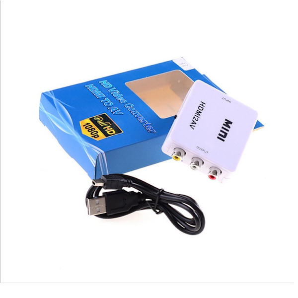1080P Mini RCA Komposit CVBS Video Audio Muunnin Adapteri