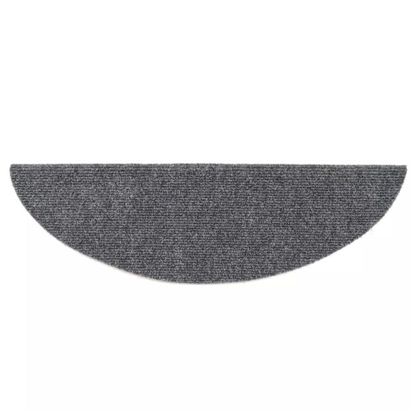 vidaXL Trappstegsmattor självhäftande 15 st brodyr 56x17x3 cm ljusgrå gray 2430