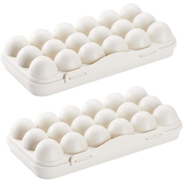2st Kylskåp Ägghållare Plastbrickor Äggorganisatorer Ägg
