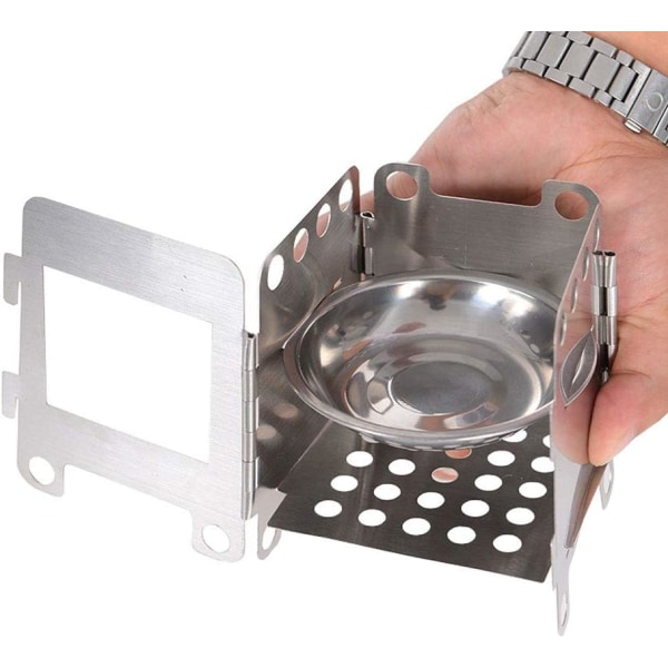 Stainless Steel Camping Stove, Portable Wood Burning Stove