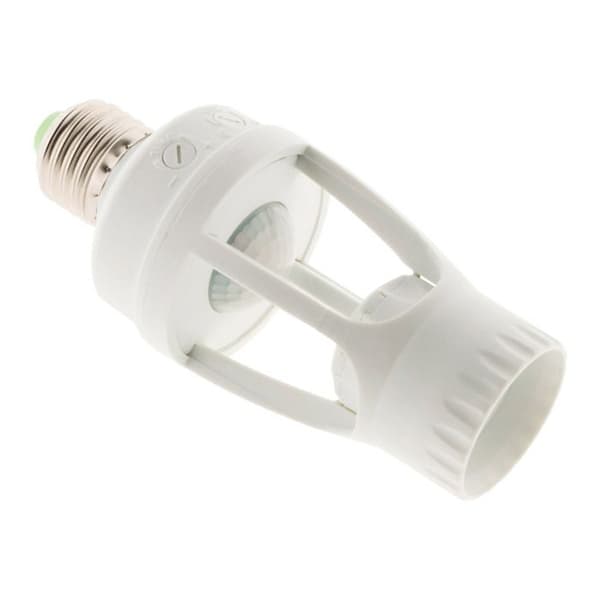 E27 glødelampefatning med integreret sensor - Hvid - Elexity-FA-