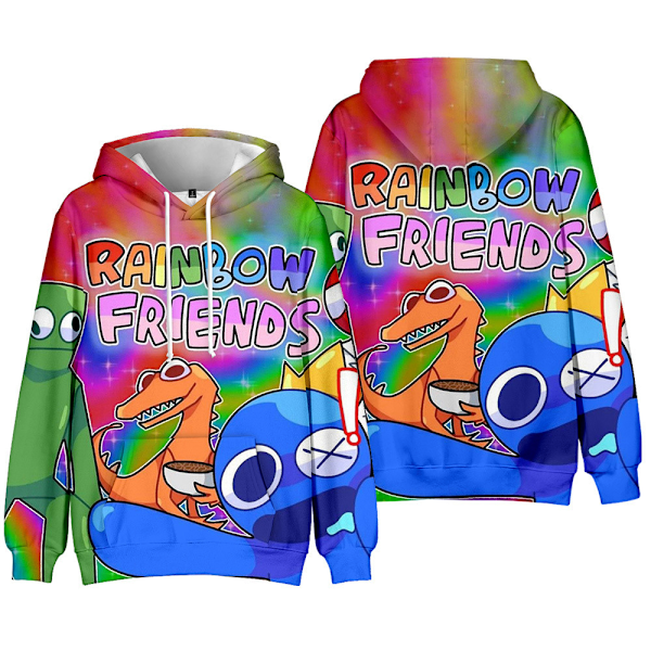 Roblox Rainbow Friends Barnkläder för Barn Vinter Hoodie Tröja A 140cm A