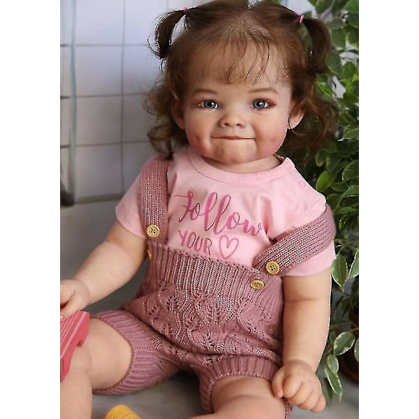 28 tum Reborn Toddler Dockkit Raya Livsstorlek Frisk Färg Mjuk Beröring Ej Färdig Docka