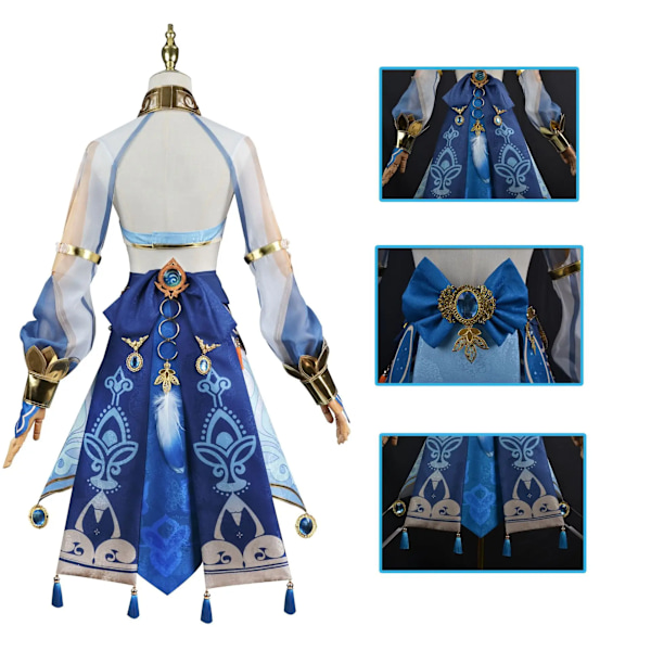 Mub- BAIGE Spil Genshin Impact Nilou Cosplay Kostume Nilou Genshin Impact Cosplay Kostume kostume+tilbehørssæt XS costume+accessories set