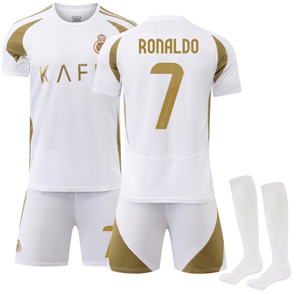 Al-Nassr FC Borte Fotballdrakt for Barn 2024-2025 Nr.7 Ronaldo 2024-2025 Away 2 24