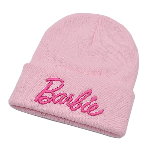 Barnens Barbie Stickad Mössa Beanie Höst Vinter Utomhus Keps Barbie Fans Hatt Gåvor