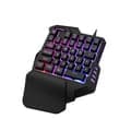 Enhånds gaming-tastatur med belysning - 7 RGB-farver-FA-