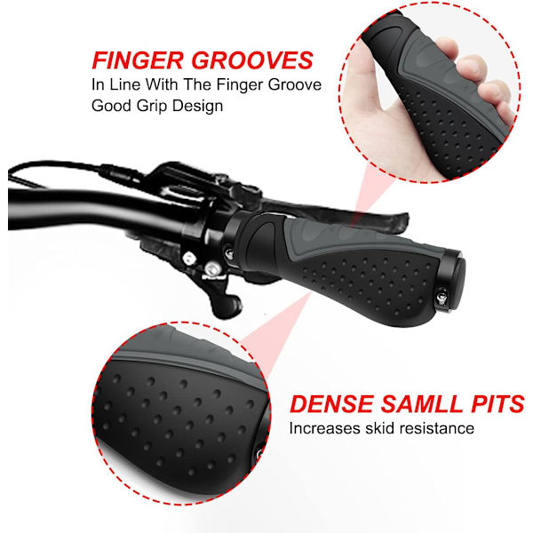 Cykelhåndtag Greb i Gummi, Anti-Slip, Ergonomiske MTB Greb B