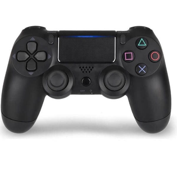 Knappspelkontroll för Playstation 4 - Kvalitet, Stabilt Gyroskop, PS4 Bluetooth, Dubbelchock, Trådlös, Svart black