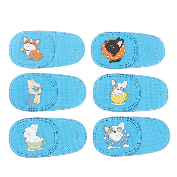 6 stk Amblyopia øyelapp for briller barn voksen late øyeplaster Puppy Left Eye