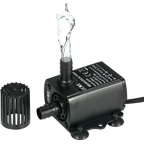 Ultratyyni suihkulähdepumppu Dc12v 10w 400l/h nosto 400cm Mini harjaton vesipumppu 5.52.1mm naaras upotettava suihkulähdepumppu virtausohjausominaisuudella