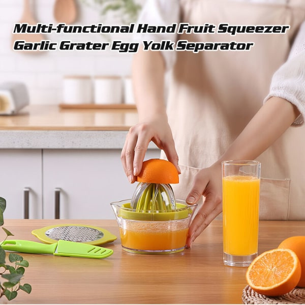 Multifunktionell manuell juicepress för grönsaker och frukter, grön s