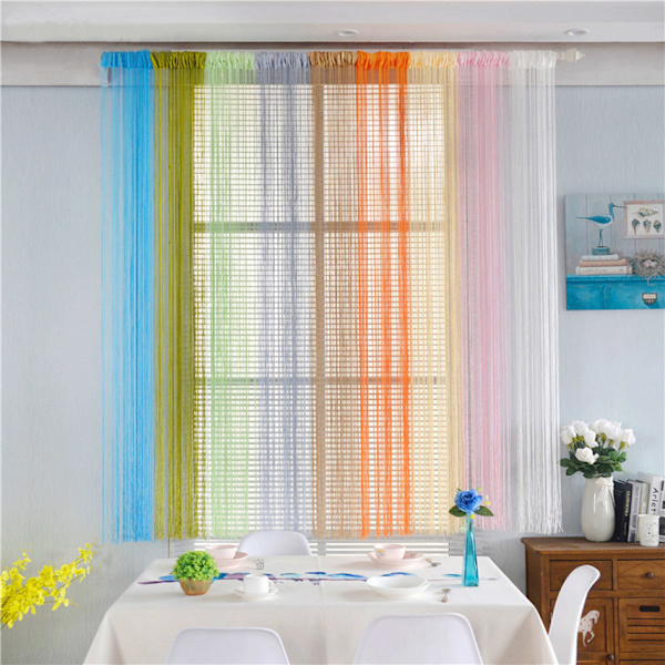 Fransgardin 100x200 cm 1 par Hvid