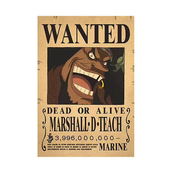 10 stk Poster One Piece Wanted Poster Luffy Papirdekor 10 pcs/set