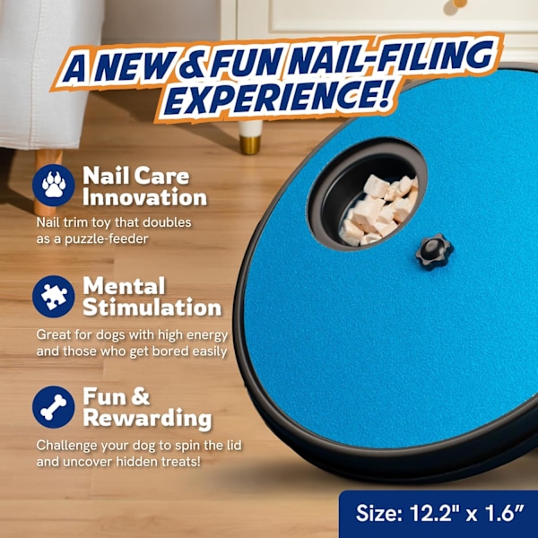 Hundekløsbord - Filtrimmerbræt Trimning Scratcher Box Emery Sandpapir Filing Scratch blue