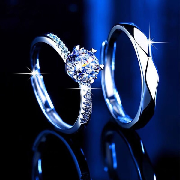 Matchende ringe til par - Minimalistiske smykker tilbehør - Justerbar størrelse
