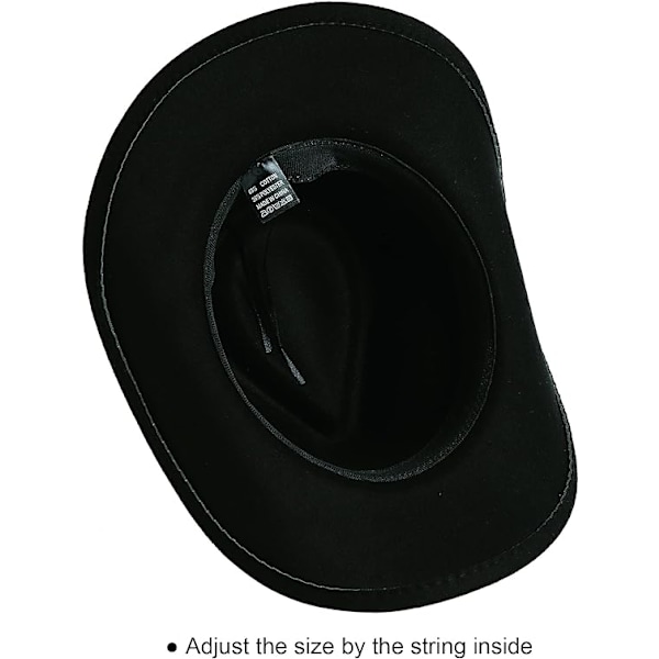 Kvinner Menn Filt Bred Brede Brede Western Cowboyhatter Beltespenne Panama H