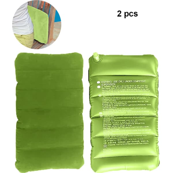 Inflatable pillow - Travel pillow - Beach pillow - Camping pillow-FA- grön