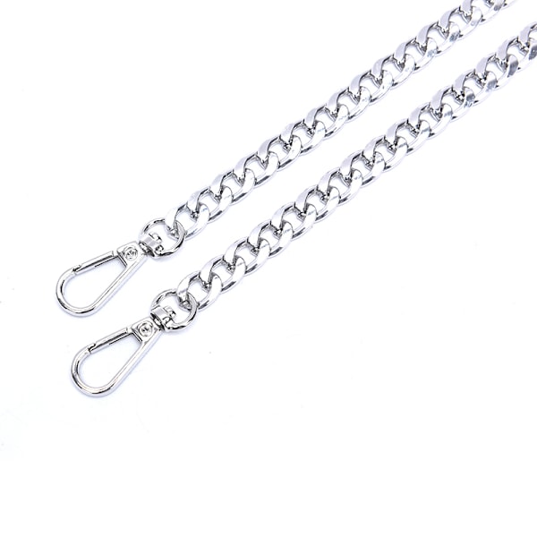DIY Taske Rem Kæde Pung Håndtag Pung Rem Kæde Udskiftning B Silver