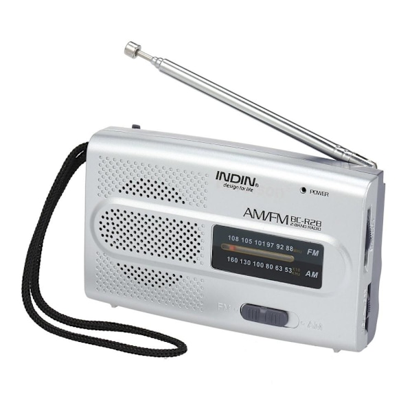 INDIN BC-R28 AM FM Kannettava taskuradio minikaiuttimella blue 150