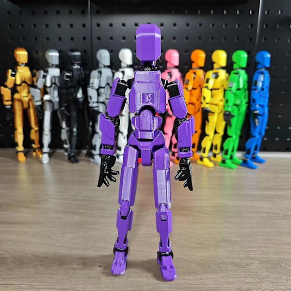 T13 Actionfigur, Titan 13 3D-trykt Actionfigur, Lucky 13 Actionfigur, Nova 13 Actionfigur Dummy 13 Actionfigur Purple