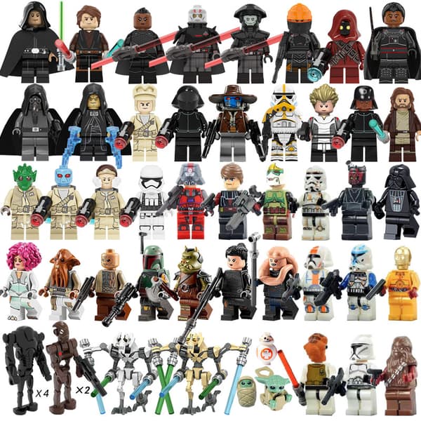 50 stk. Star Wars byggeklodser minifigurer Luke Darth Vader-FA-