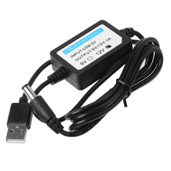 1m USB-tehostuskaapeli DC 5V - 12V, laturivirtalähteen muuntaja-adapterikaapeli