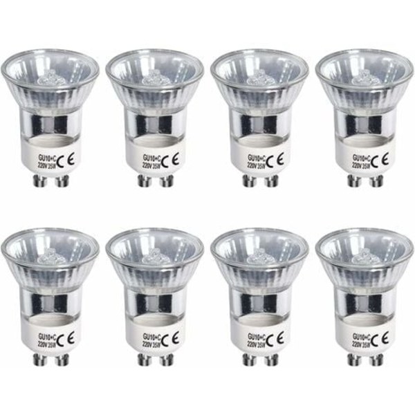 8-pack GU10 Halogenlampor Reflektor 35W Varmvitt 2700K