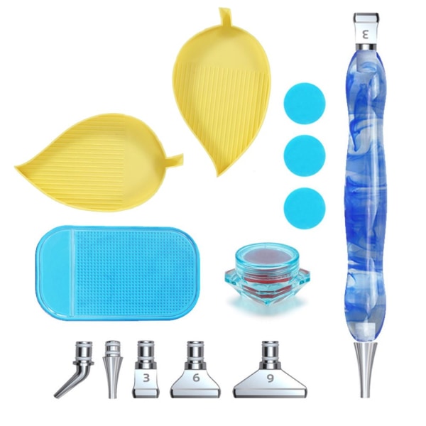 13 stk harts diamantmaling penn legering erstatning diamond painting set 4