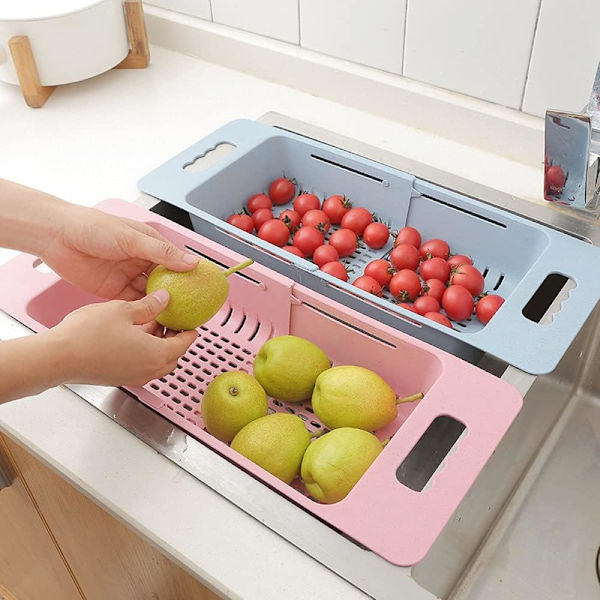 Hopfällbar plastdiskho för grönsaker, frukt, hem