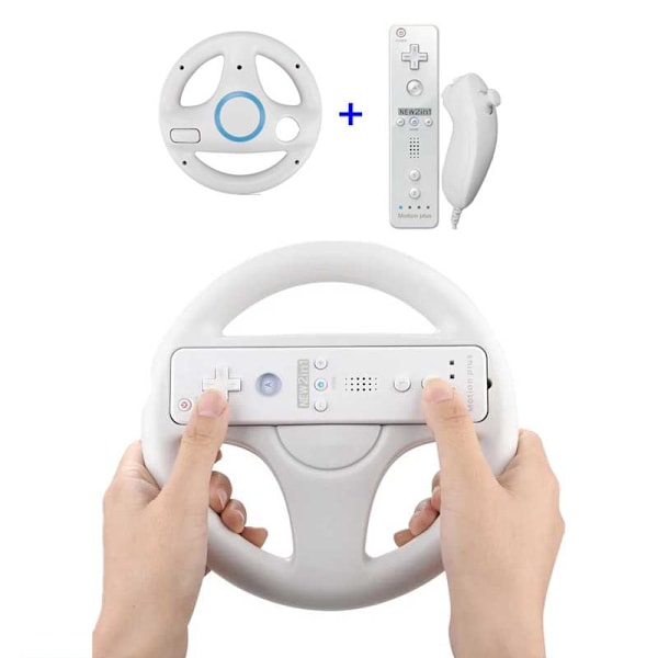 Wii-kontroll med Motion Plus / Spillkontroll for Nintendo white 120