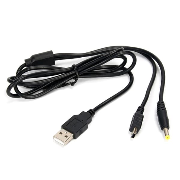 1kpl 2 in 1 USB 2.0 -datakaapeli laturi PSP 1000 2000 -malleille