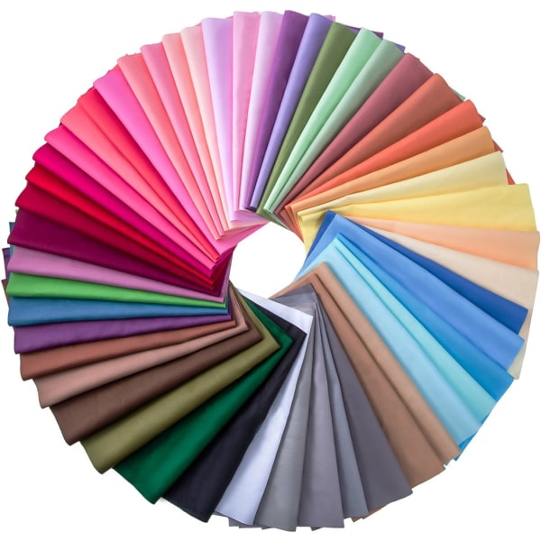 50 stk. 20 x 20 cm Multi-Colors Blandet Bomulds Patchworkstof