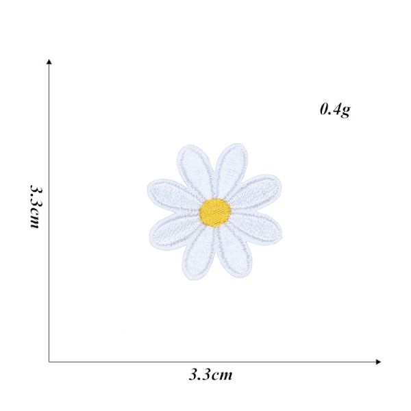 Silitysrauta-laastari Ommeltavat laastarit Daisy Flower Patches 24 kappaletta Creat