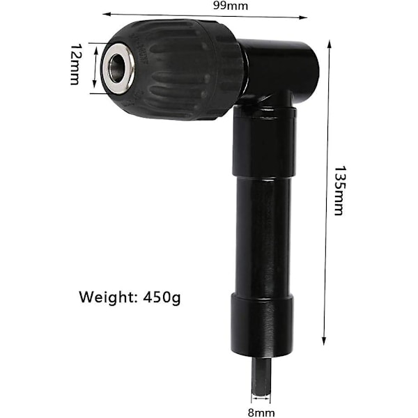 Självspännande 90 graders vinkelchuck, snabbkoppling borr armbågschuck bit skruvmejsel vinkelhuvud chuck bit adapter vinkelborr