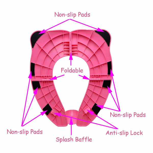 Børnetoiletsæde, sammenklappelig toilettrainer til rejser