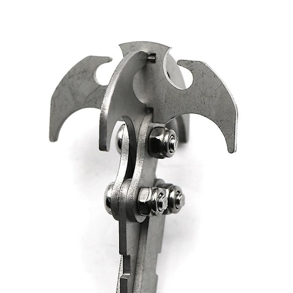 HHL 2 st Grapple Hook Multifunktionell Klo av Rostfritt Stål för Utomhusklättring Multifunktionell Gravitationskrok Grapple Gravity Climbing Rope Hook