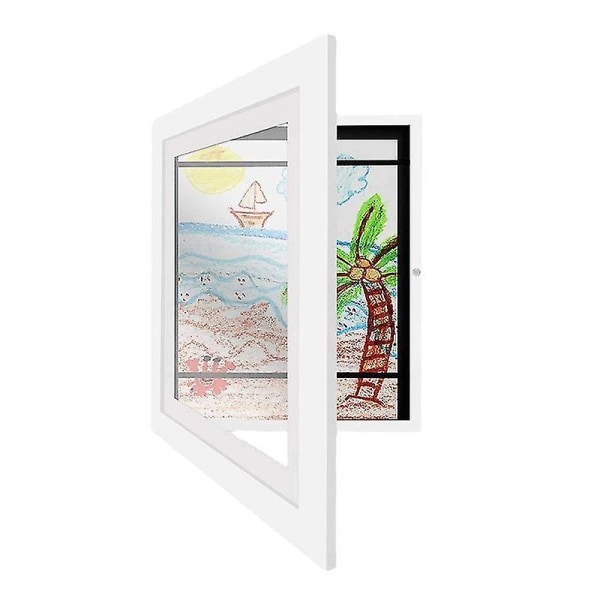 My Little Davinci træbilledram 20 ark kunstværk - børnekunstvisningsram Fremragende white