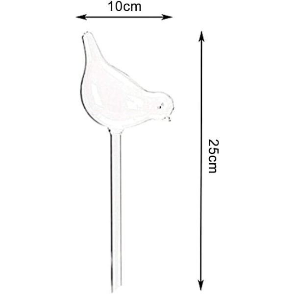 10-pak Selvvande Glas, Transparente Fugleformede Glober til Planter