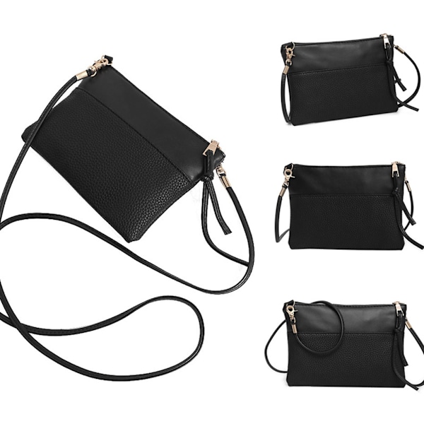 Kuvertpung I Tegnebog I Håndtaske I Clutch - Sort black