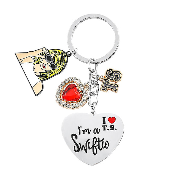 Womens Girls Taylor Swift Nøglering Taylor Jeg Er En Swiftie Jeg Elsker T.s Nøglering Gaver A