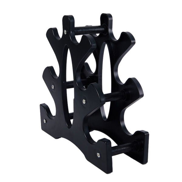 3-lags Dumbbell Opbevaringsstativ Stativ Hjemmekontor Gym Dumbbell Black