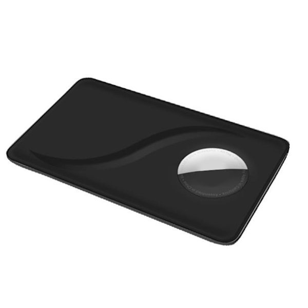 1. klasses ægte læder AirTag Wallet Card Case Black