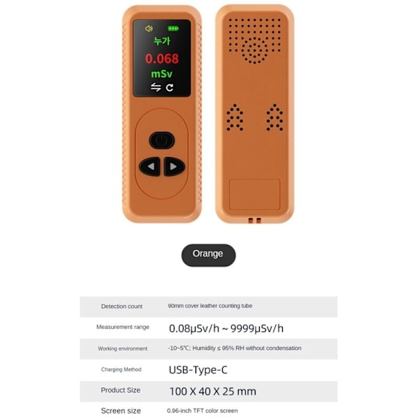 Geigertæller Kernerstrålingsdetektor Personlig dosimeter X γ β Strålingsdetektor Radioaktiv tester Alarm-Hvid