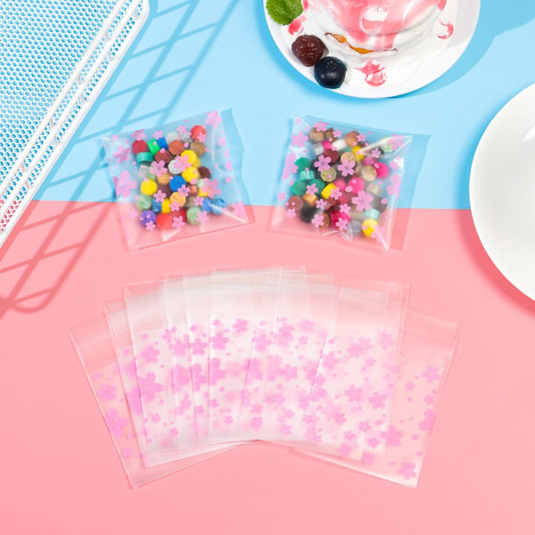100st plastpåsar gåvor favor väska 7*7cm 7*7cm