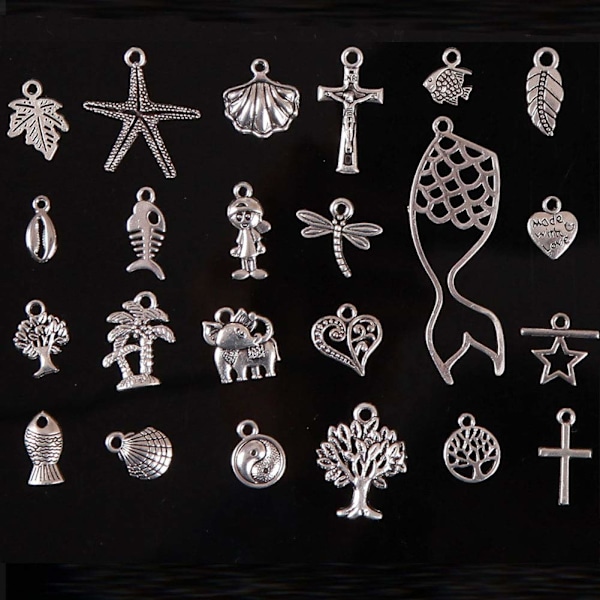 Retro tibetanska hängen i blandad silverlegering