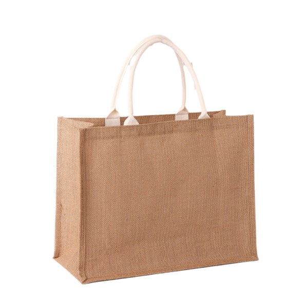 Straw Beach Bag, Waterproof Sandproof Burlap Tote Bag