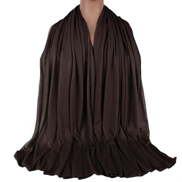 Stretch Huvudscarfs Hårband För Muslimer Mjuka Andningsbara Scarf-deep Coffee