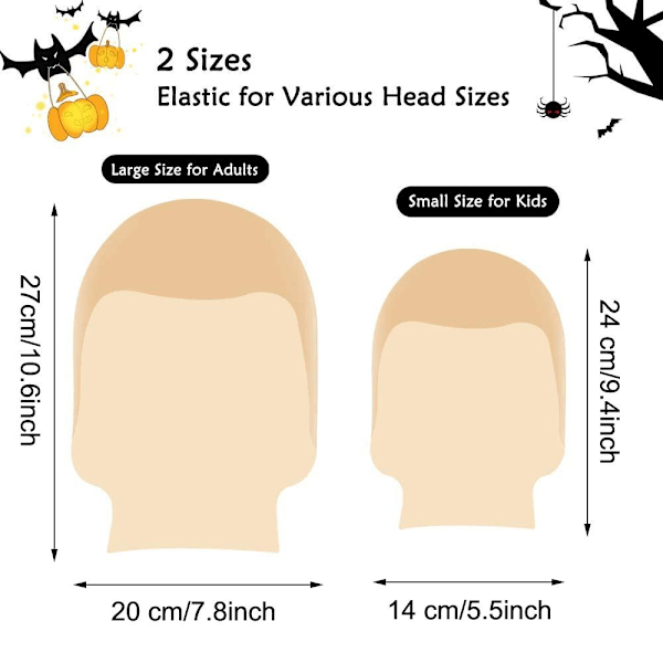 1 stk Bald Cap til Makeup STOR STOR Large Large Large