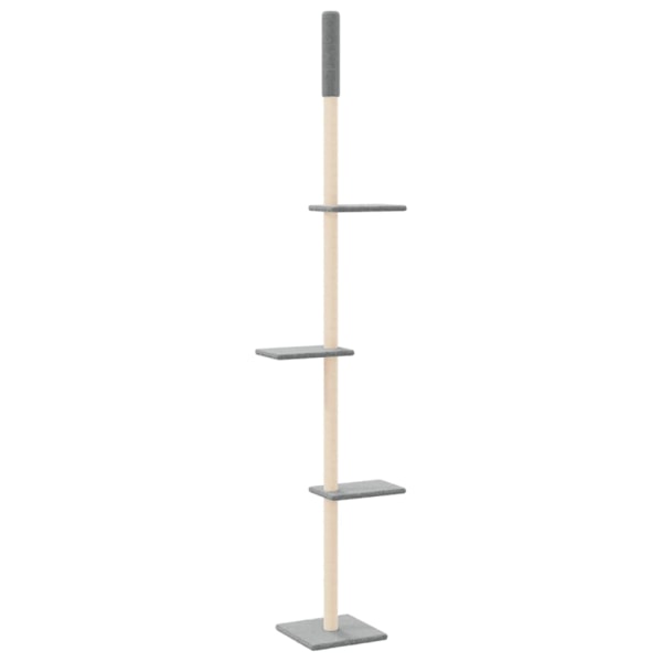 vidaXL Gulv-til-tak kløsetre lysegrå 267,5-297,5 cm Grå 6050